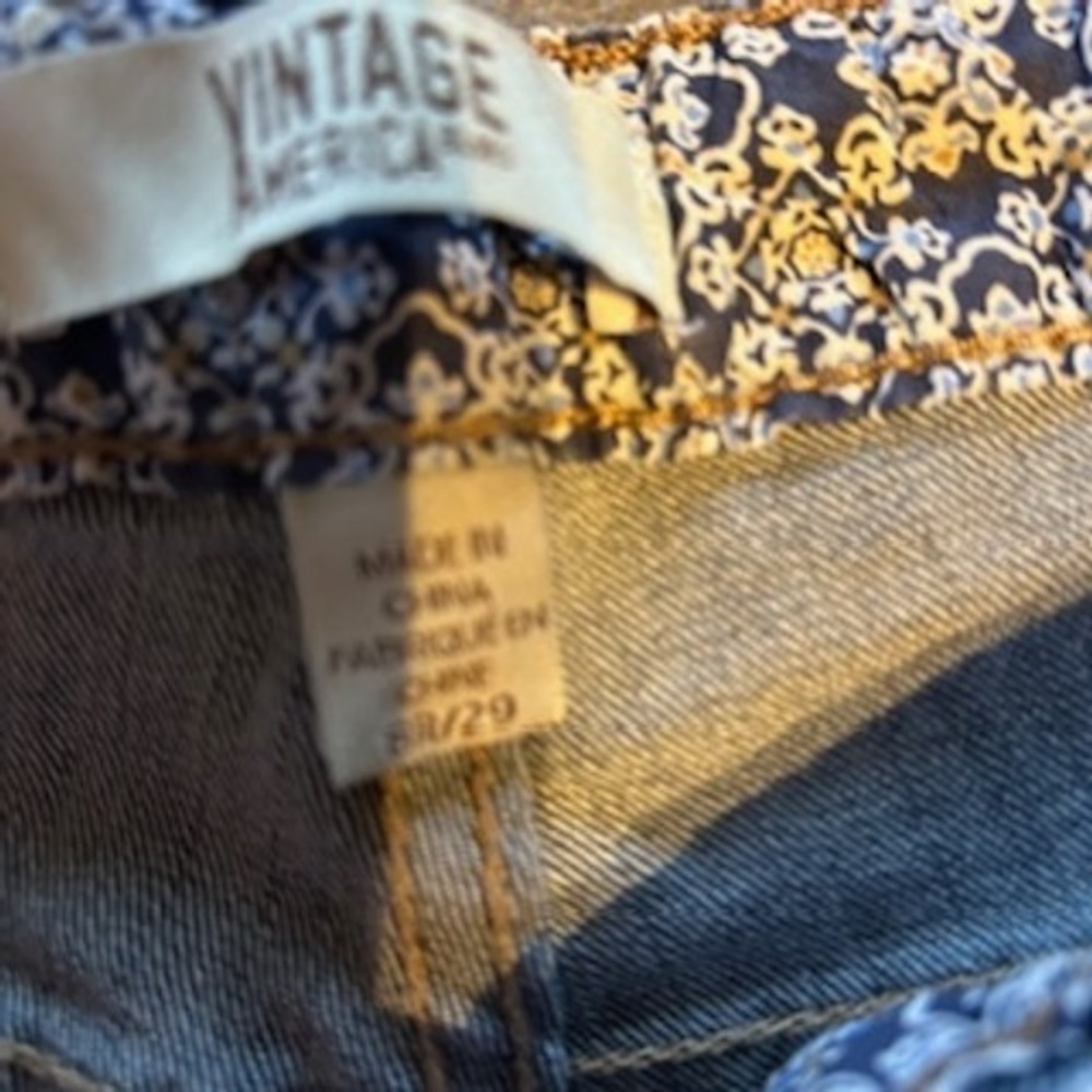 Vintage America Blues Bestie Jeans Skinny Floral Embroidered Denim Size 8/29 R - Picture 9 of 15